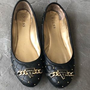 Guess golden studs black shoe ❤️